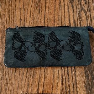 Zadig and Voltaire navy blue clutch wristlet